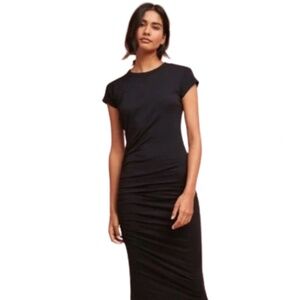 ANTHROPOLOGIE Sundry Bodycon Ruched T-shirt Dress